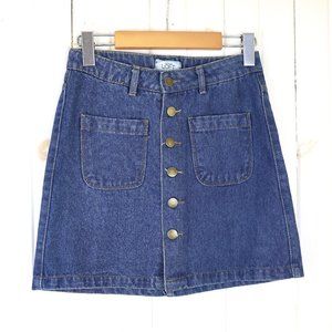 2/$20 Ann Taylor LOFT Denim Button-Up Miniskirt